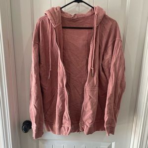 Urban Outfitter women’s size small zip up hoodie jacket pink oversized